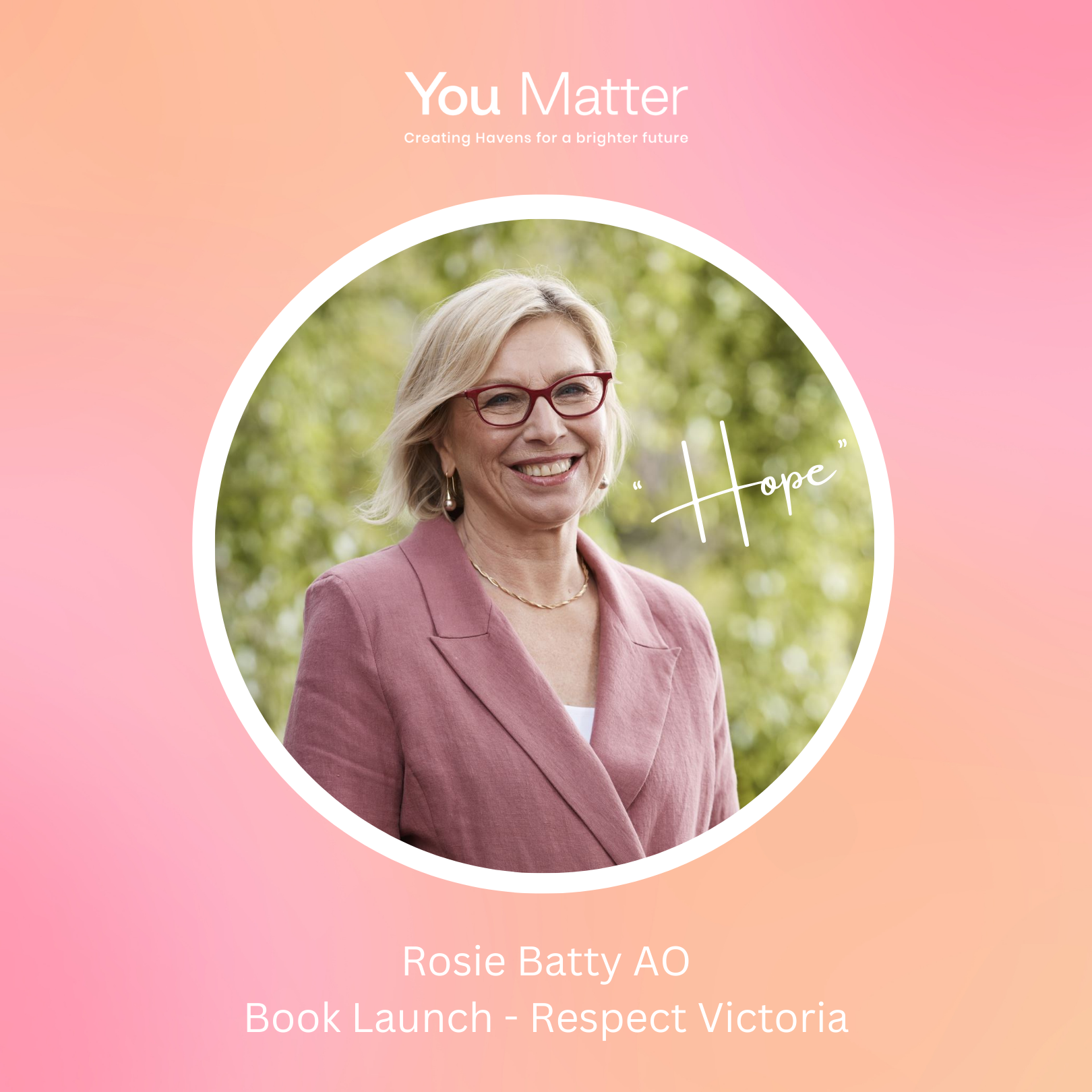 Rosie Batty AO book launch RESPECT VIC