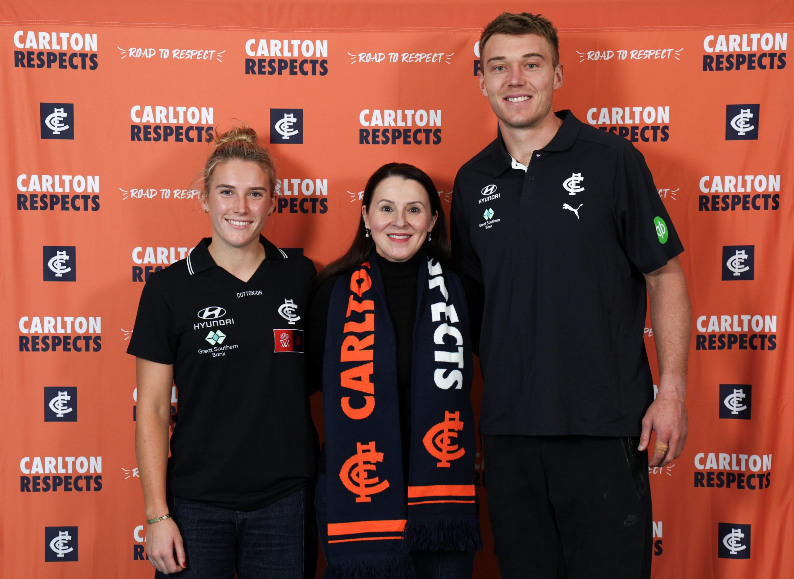 Carlton Respects photo with Deb cropped Interflora 2025 flowers