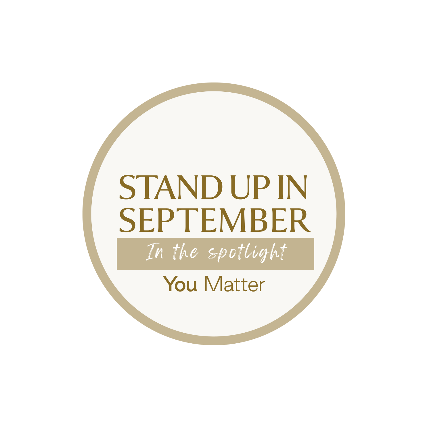 Stand up In September - In the Spotlight circle