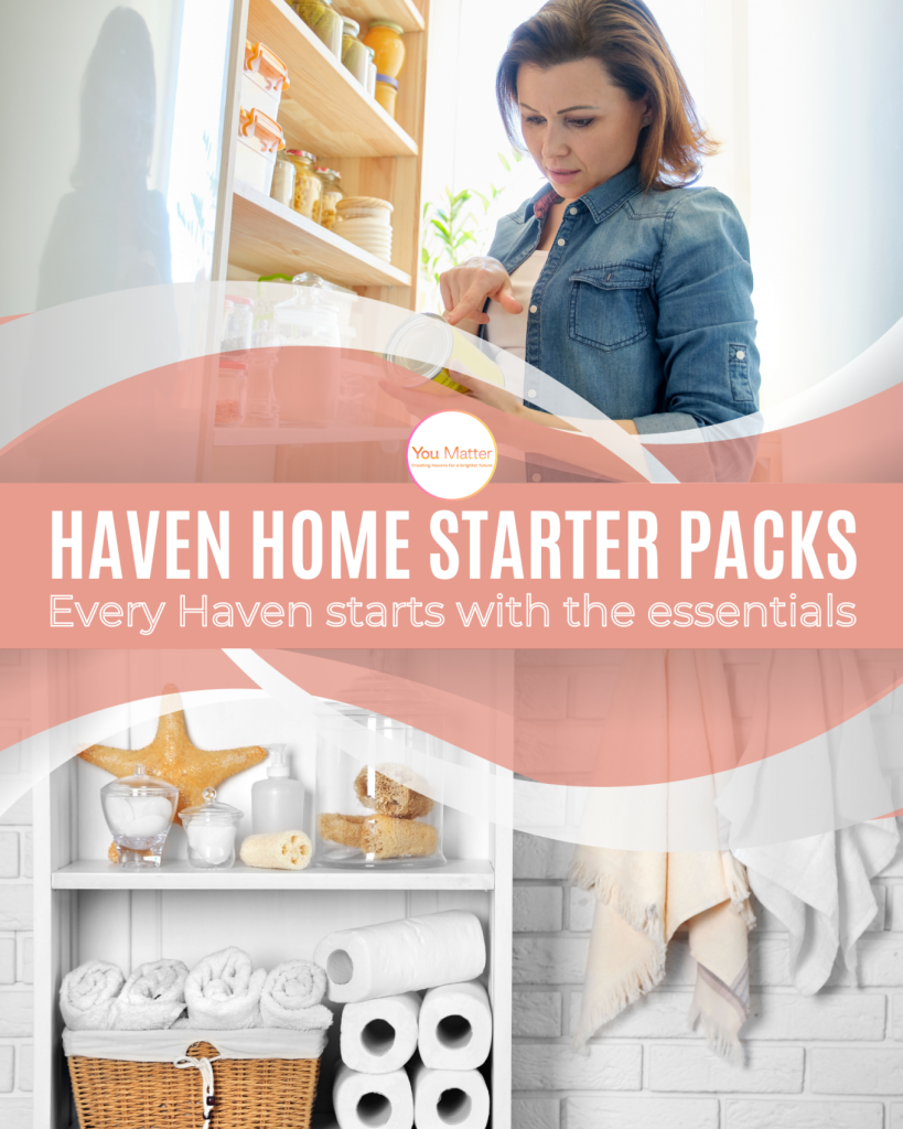 haven home starter packs re-sized Home Starter pack image woman and kitchen plus bathroom